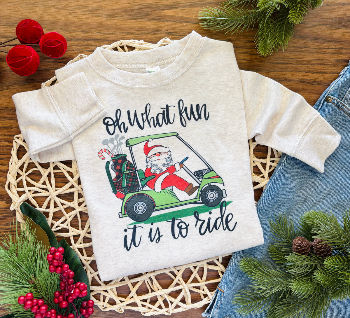 Santa - Golf Cart Oh what fun