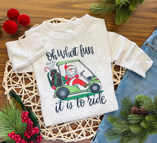 Santa - Golf Cart Oh what fun