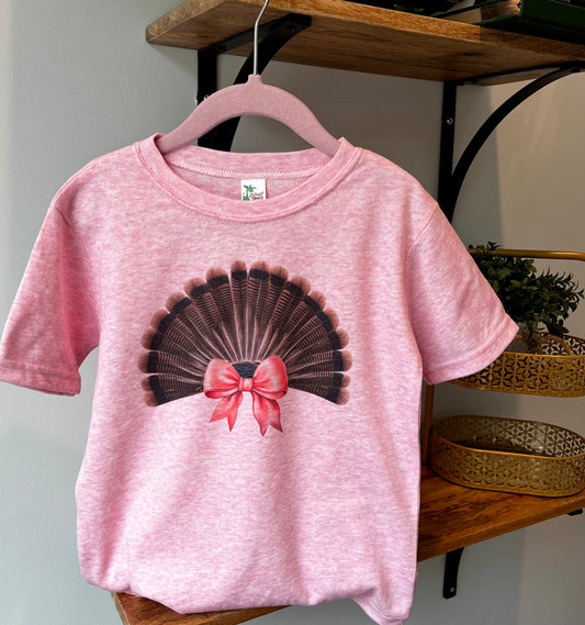 Girl Turkey Fan on Pink