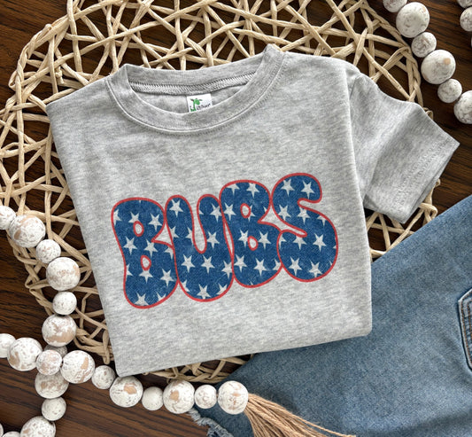 Blue Star Bubs on Grey