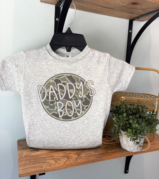 Camo Daddy’s Boy on Grey