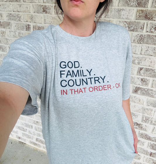 GOD. FAMILY. COUNTRY. In that Order - Charlie Kirk