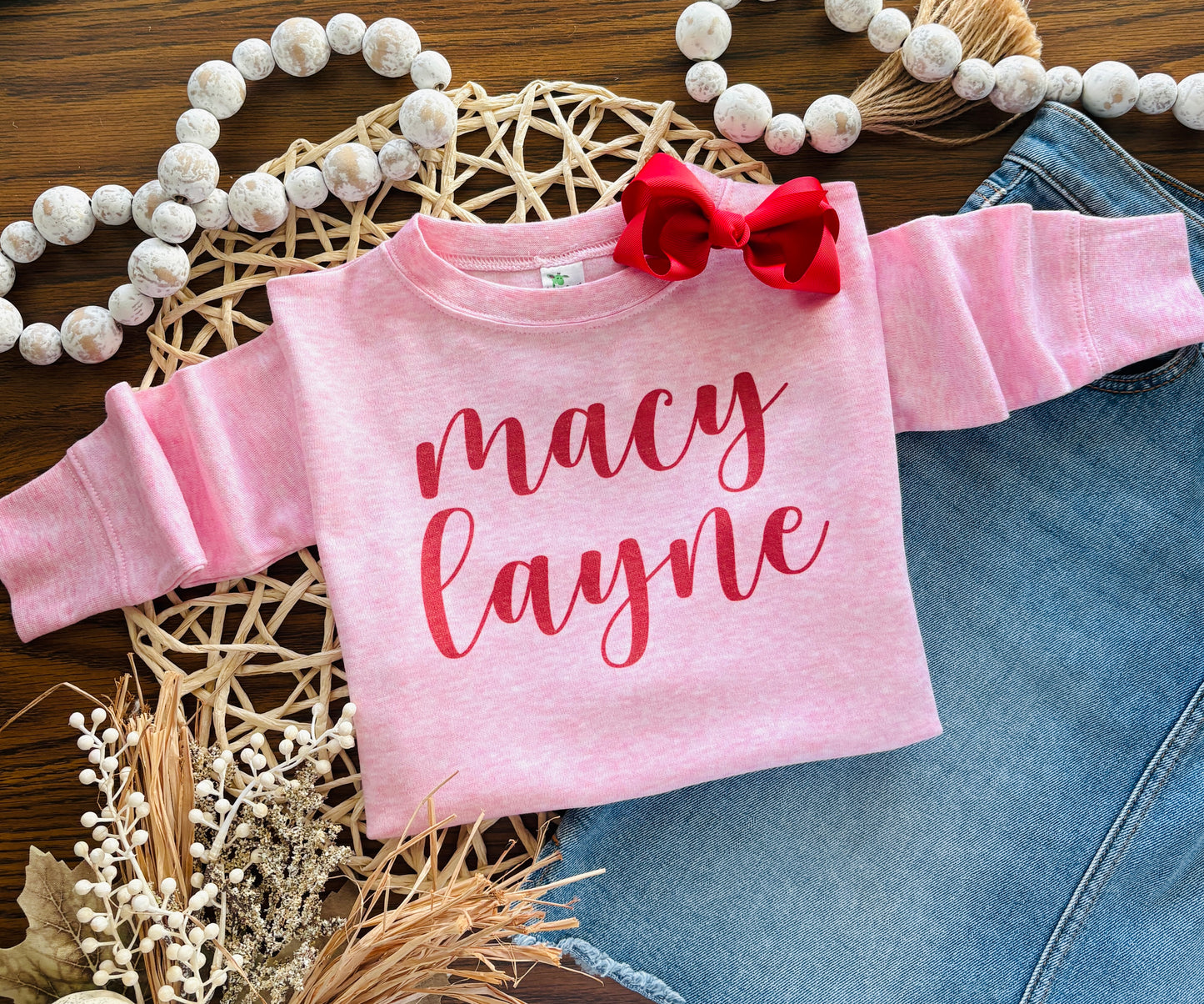 Script Name - Red on Pink