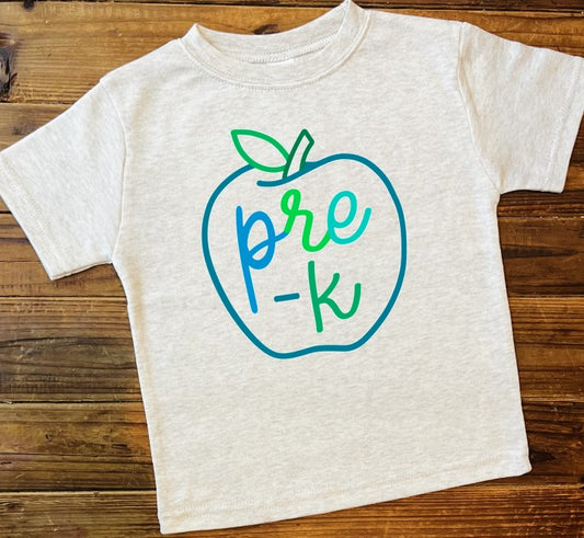 Boy Neon Apple, Pre-K, Preschool, Kindergarten, First Grade, Second Grade, Third Grade, Fourth Grade, Fifth Grade