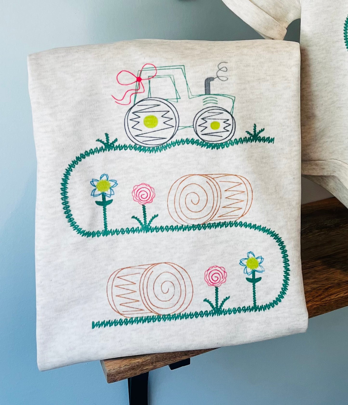 Faux Stitch Girl Tractor