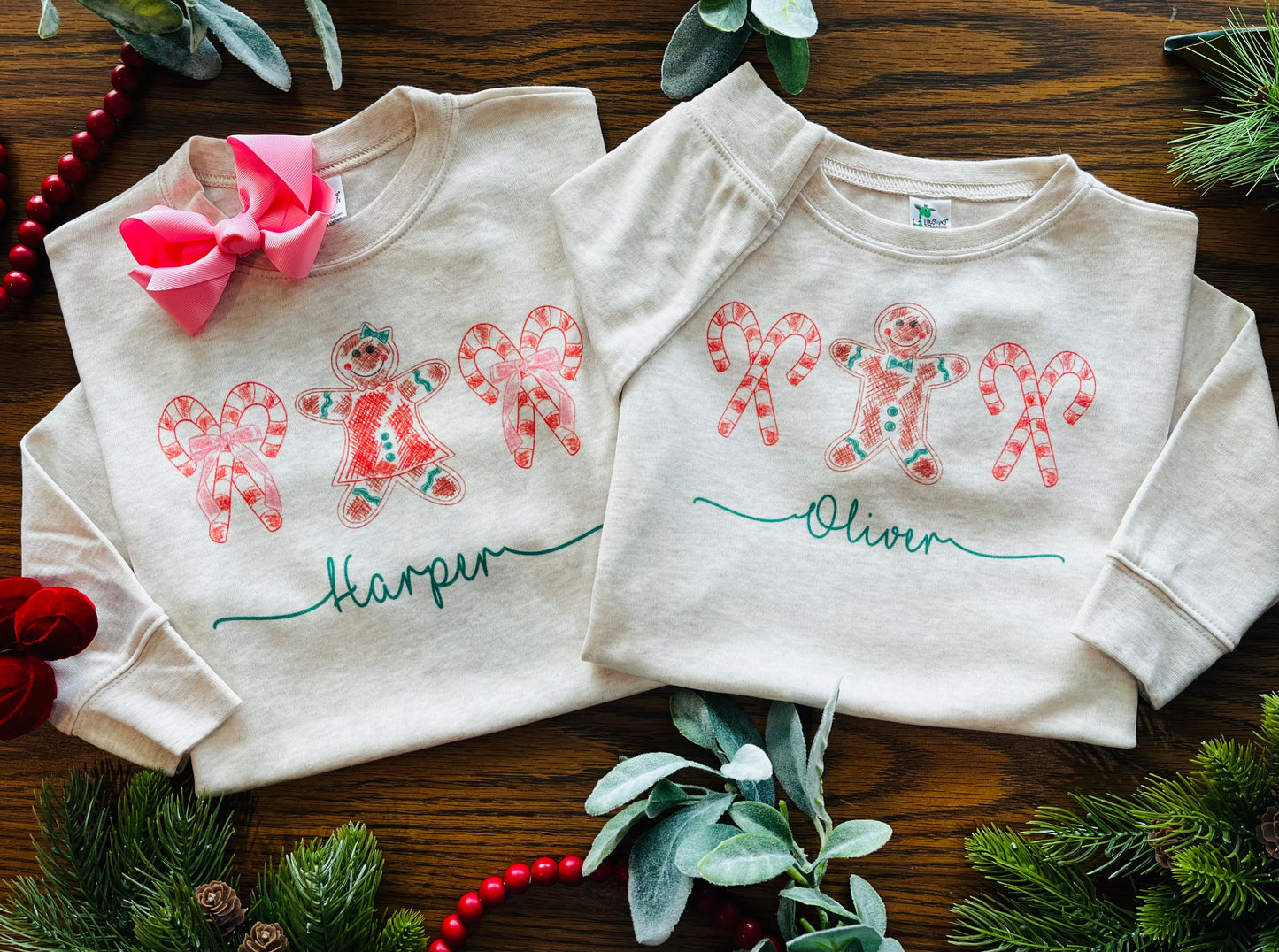 Boy Scribble Gingerbread With or Without Personalization