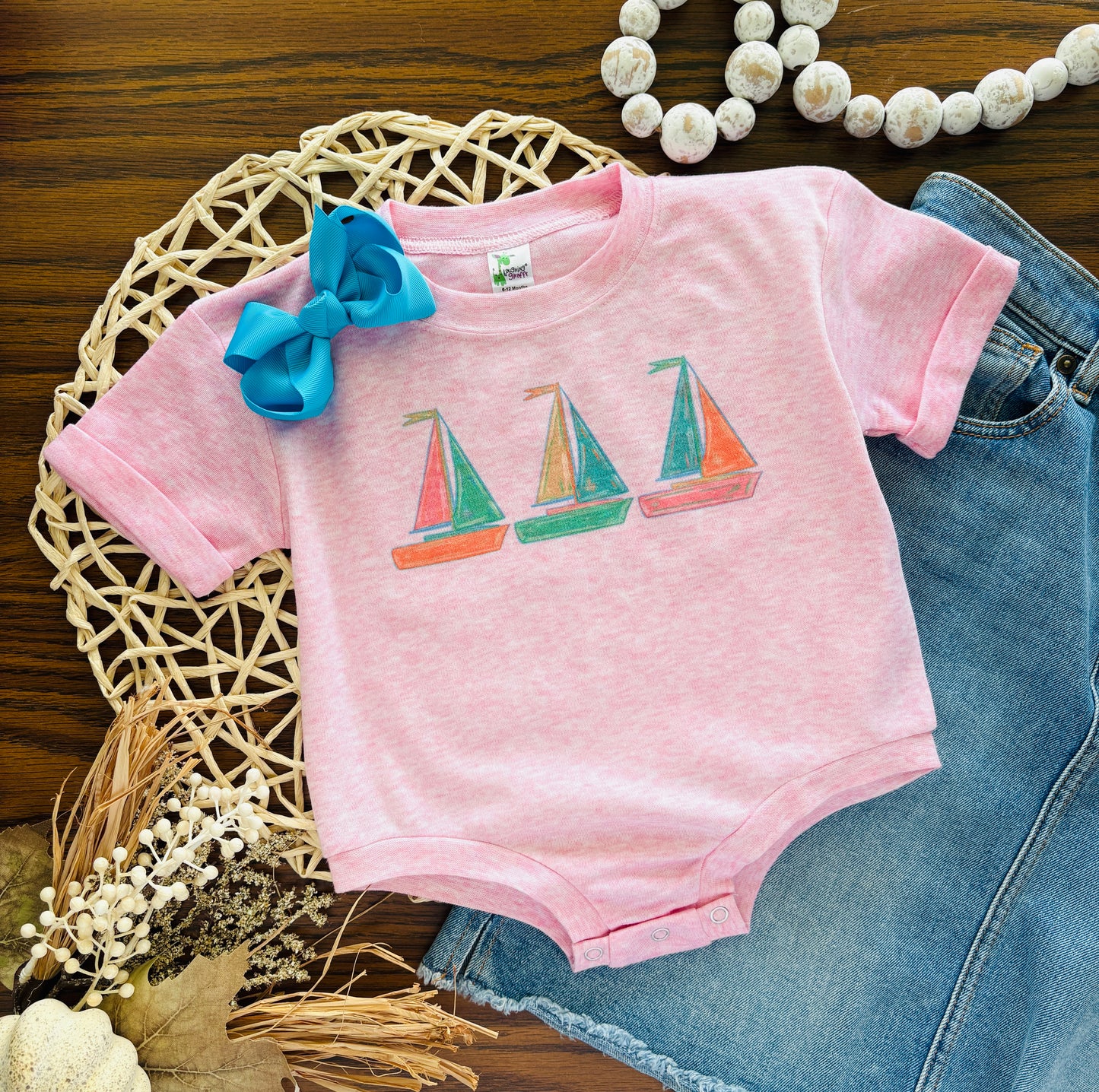 Sailboat Trio on Pink