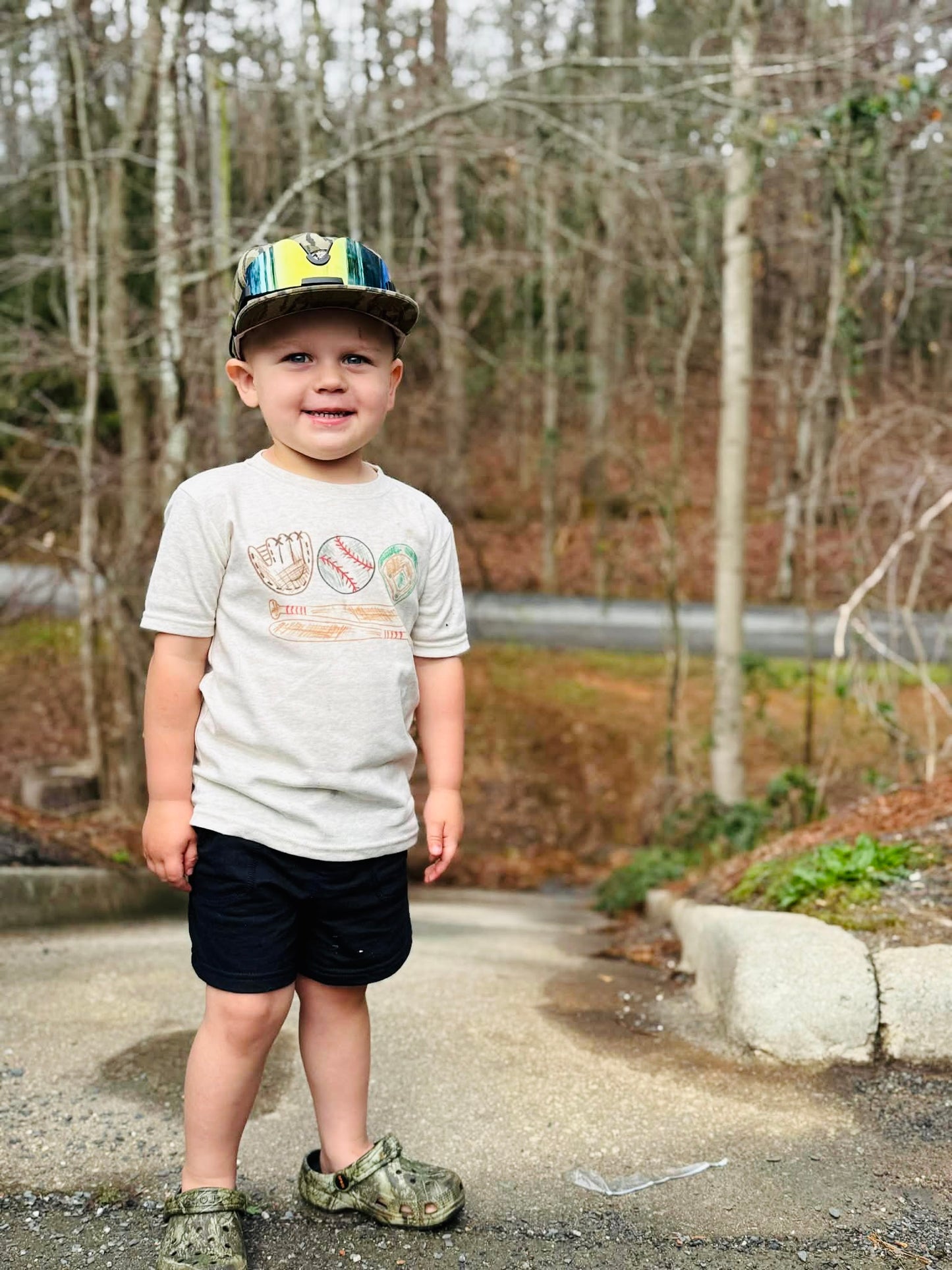 Boy Scribble Baseball with or without Name on Oatmeal