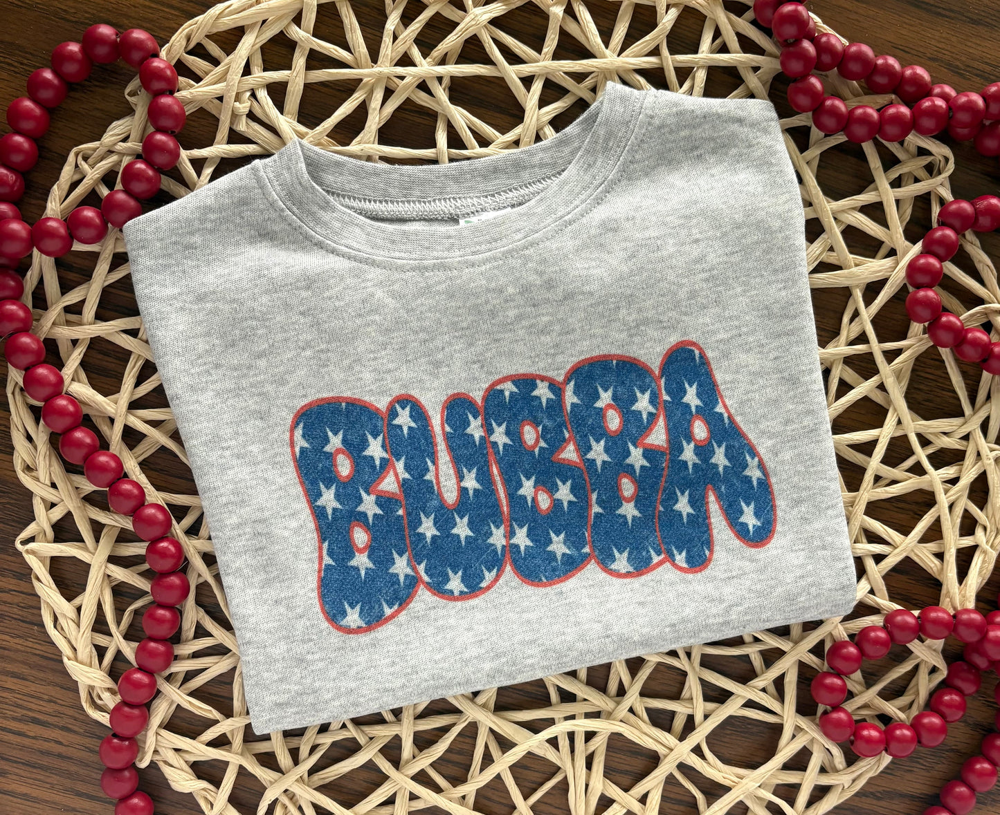 Blue Star Name on Grey