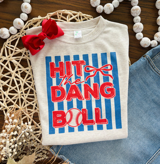Preppy Stripe Hit the Dang Ball (Oatmeal)