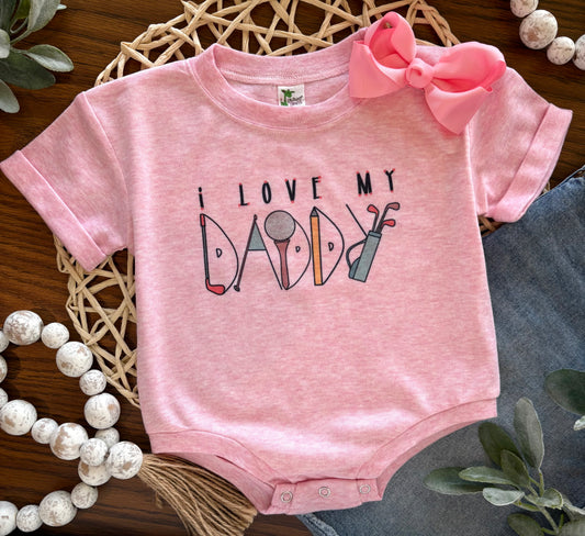 I Love My Daddy - Golf - on Pink
