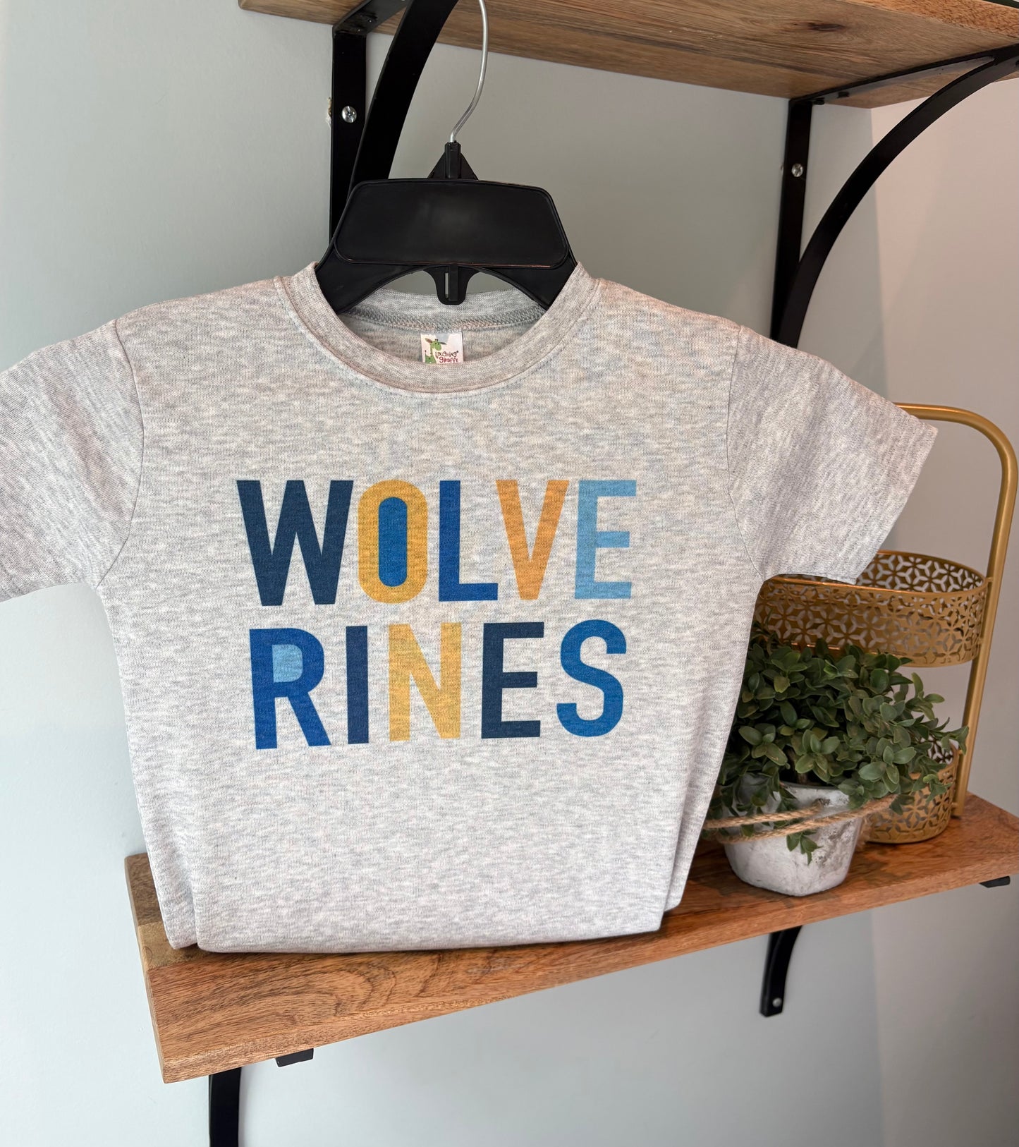 Custom Color Block Team Mascot on Grey, Bulldogs, Tigers, Pirates, Wildcats, Any Custom Team and Colors!