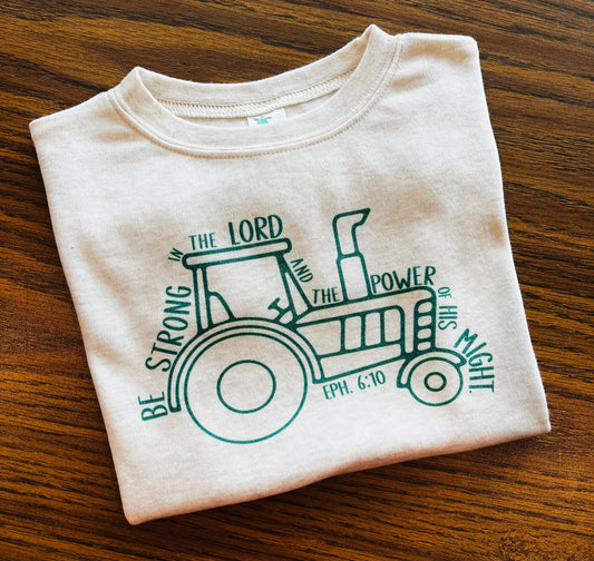 Green Tractor with Scripture