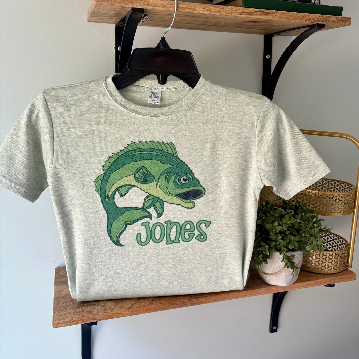 Bass Fish with or without Name on Sage