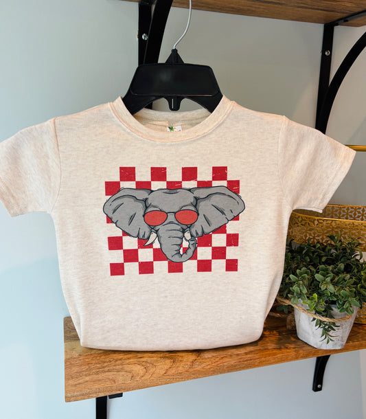 Boy Check Elephant Mascot on Oatmeal