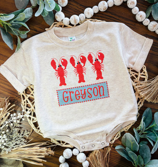 Boy Crawfish Trio with Custom Name