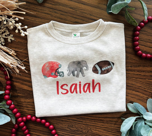 Boy Football Trio - Elephant - with Name