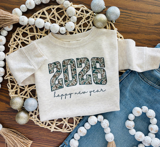 Camo 2026 Happy New Year on Oatmeal