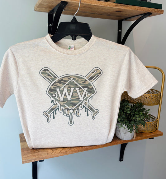 Camo Baseball Diamond with or without Personalization - on Oatmeal