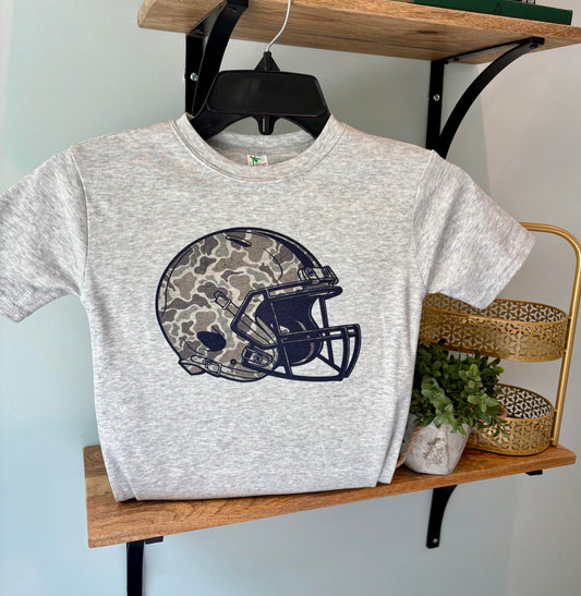 Camo Football Helmet with or without Name on Grey