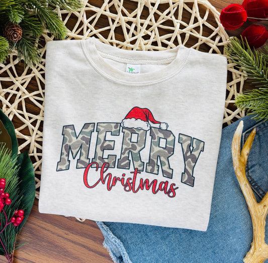 Camo Merry Christmas on Oatmeal