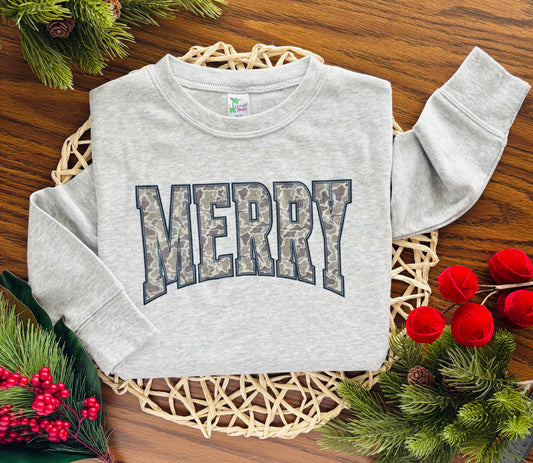 Camo Merry on Grey