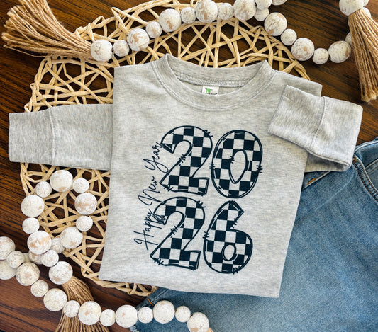 Check Happy New Year 2026 on Grey