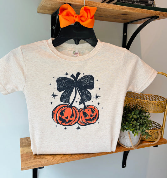 Cherry Pumpkin with Bow