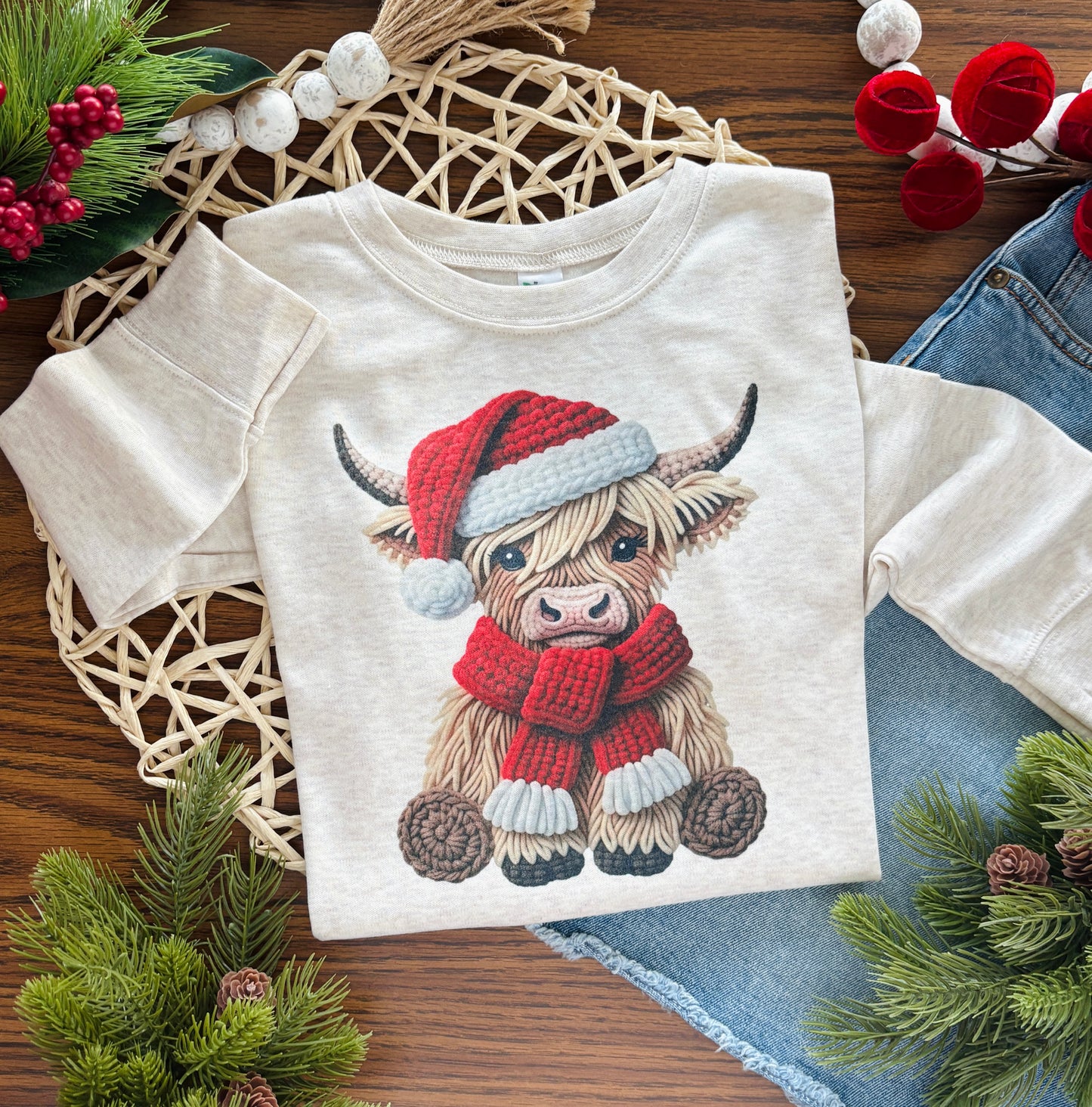 Christmas Highland Cow