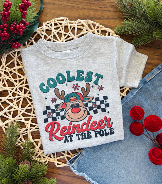 Coolest Reindeer on Grey