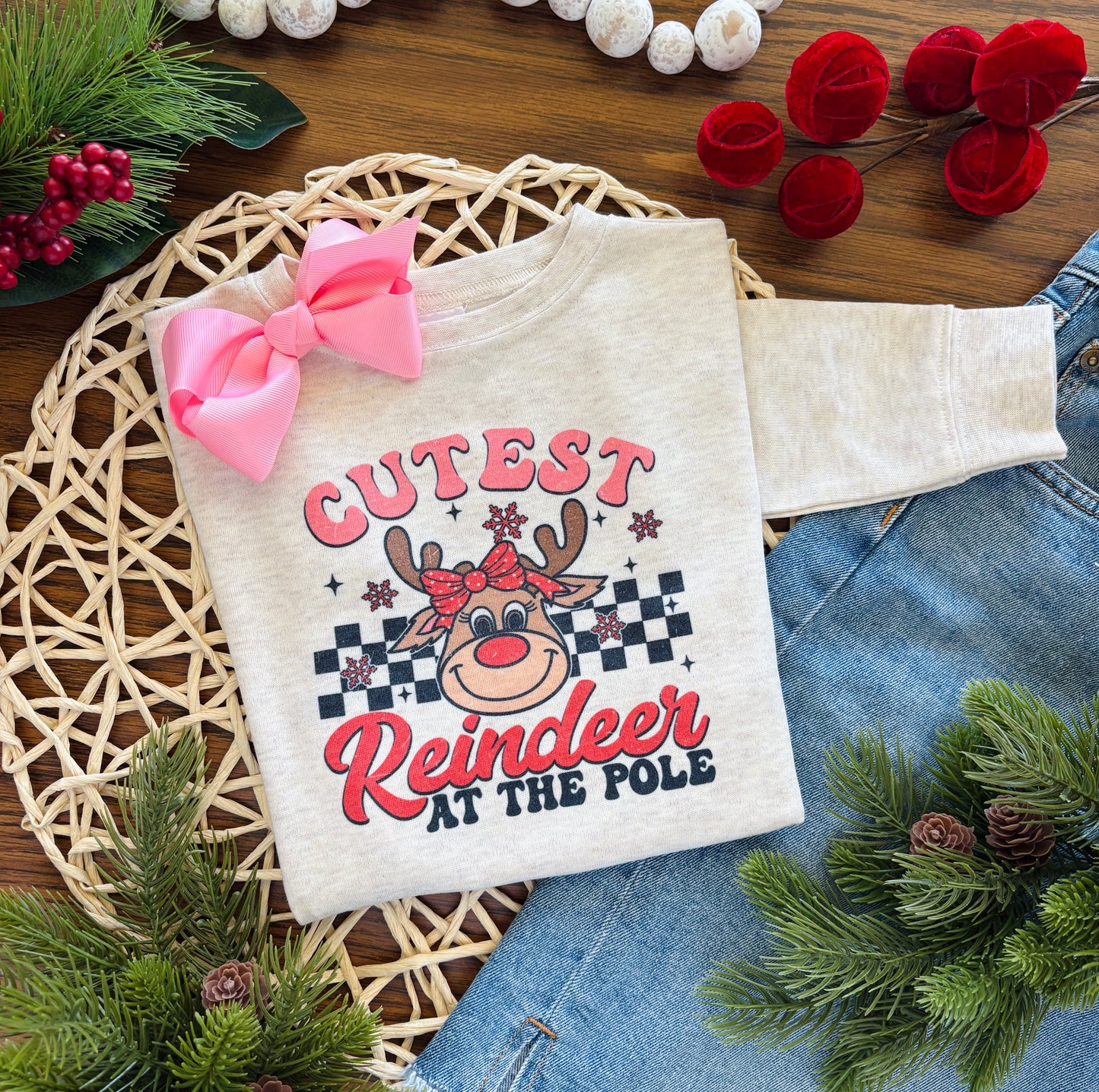 Cutest Reindeer at the Pole on oatmeal