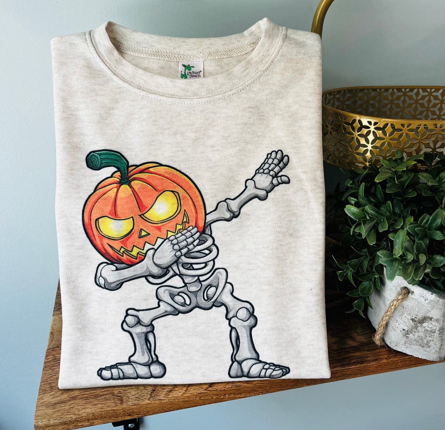 Dabbing Pumpkin Skeleton