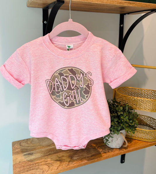 Daddy's Girl Camo Circle on Pink