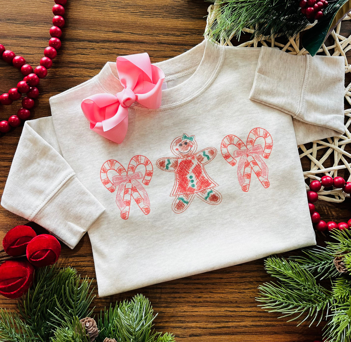 Girl Scribble Gingerbread With or Without Personalization