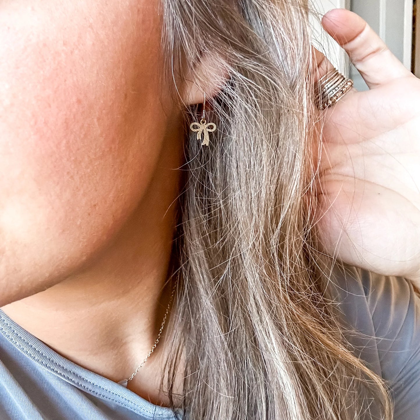 Tiny Bow Earrings from Clay and a Cause