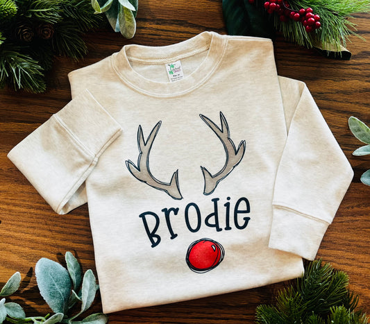 Boy Reindeer Antlers Name