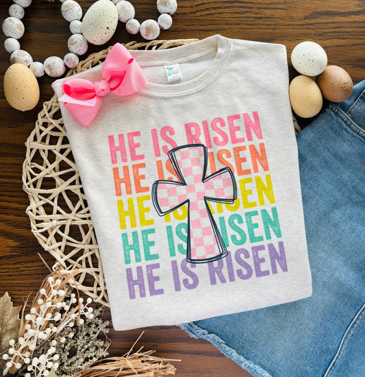 Girl Check Cross He Is Risen