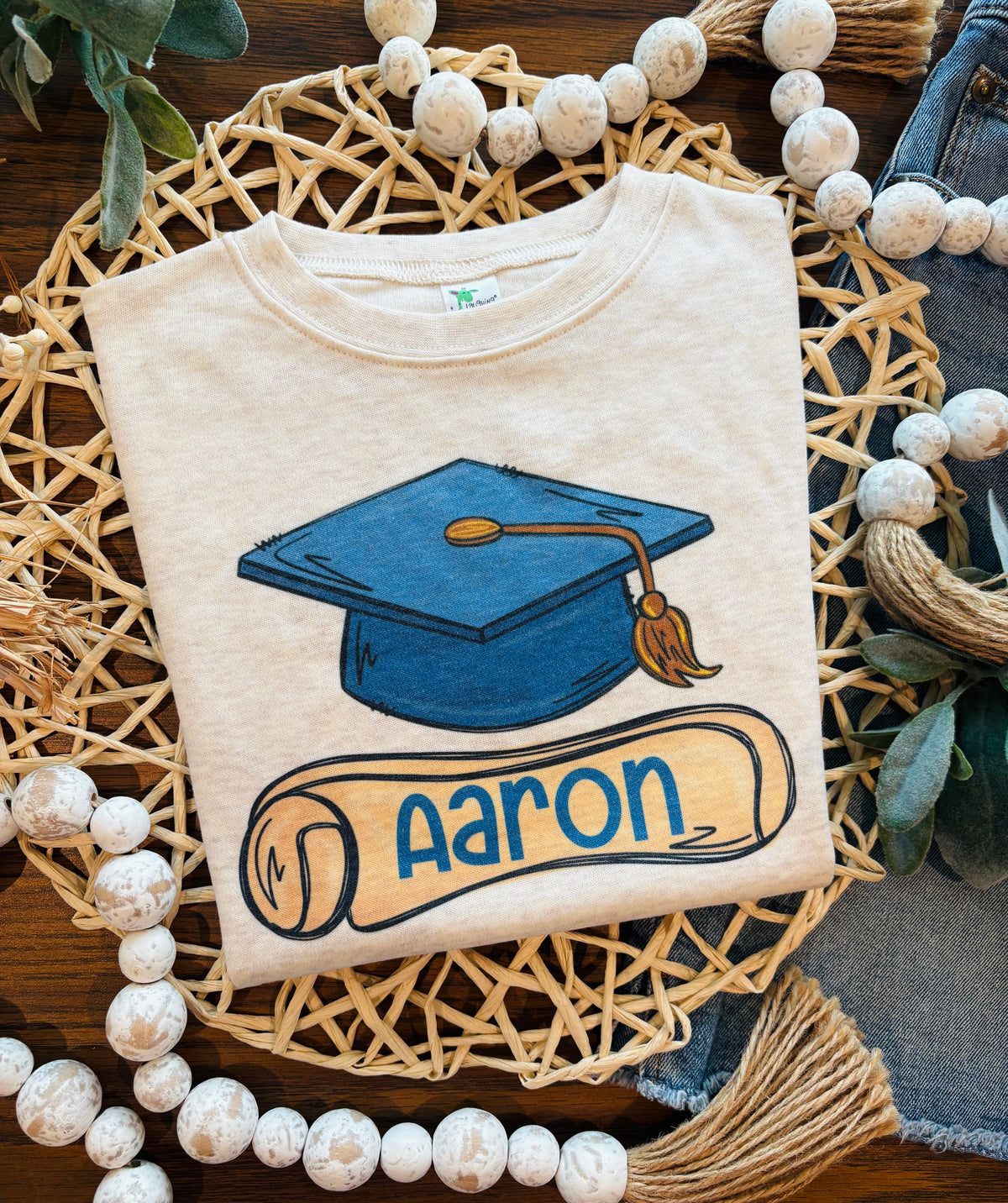 Blue Cap and Diploma - Graduate