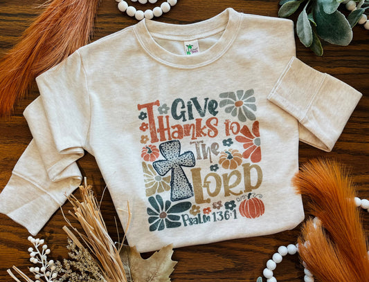 Boho Give Thanks With Cross