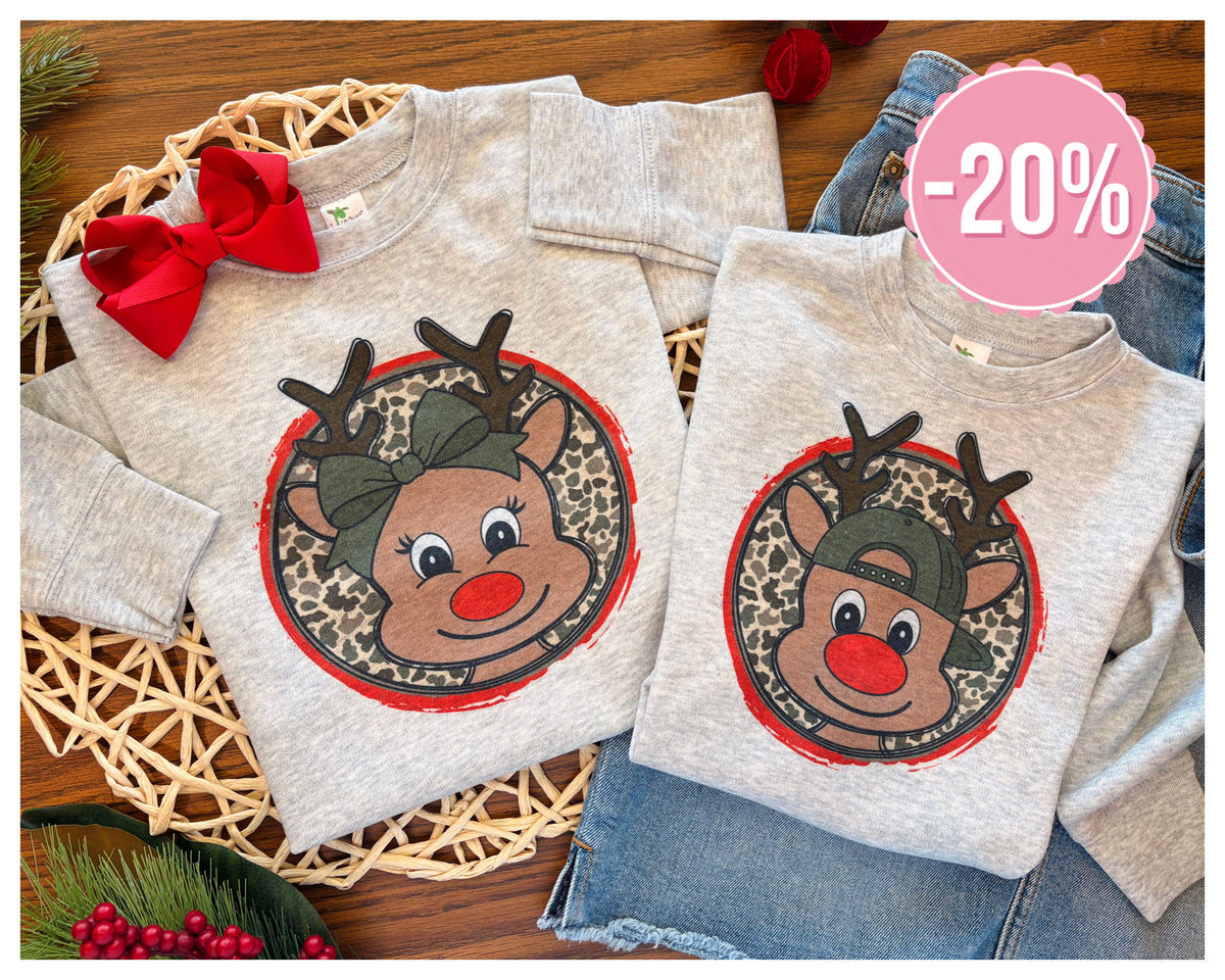 Reindeer on Grey ‼️ Sale ‼️ 20% off at Checkout ‼️