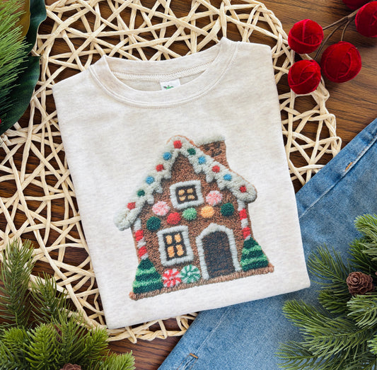 Faux Yarn Gingerbread House