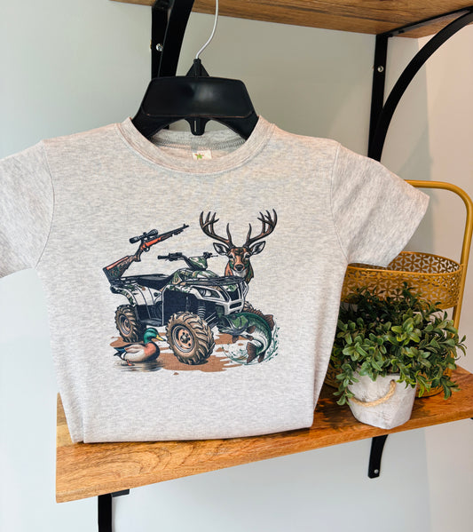 Four Wheeler Hunting on Grey