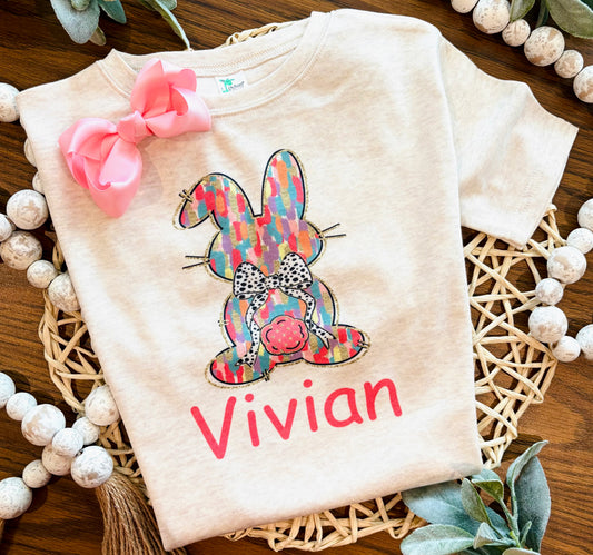 Brushstroke Bunny with or without Name