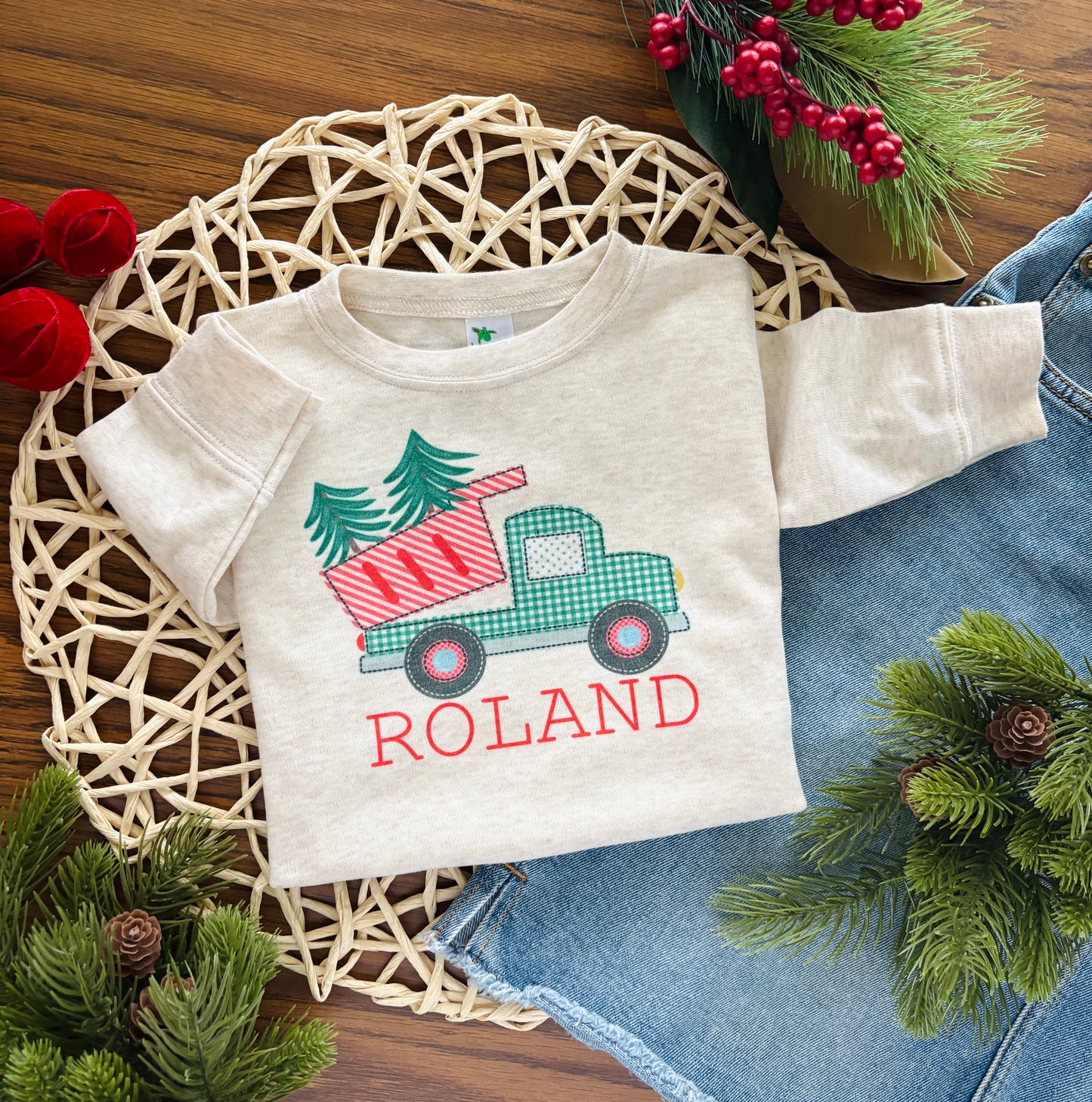 Gingham Dump Truck with or without Personalization