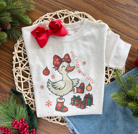Girl Christmas Silly Goose