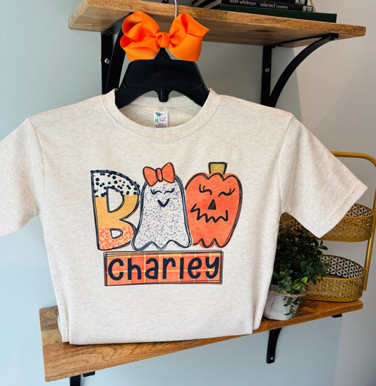 Candy Corn Boo Girl Custom Name
