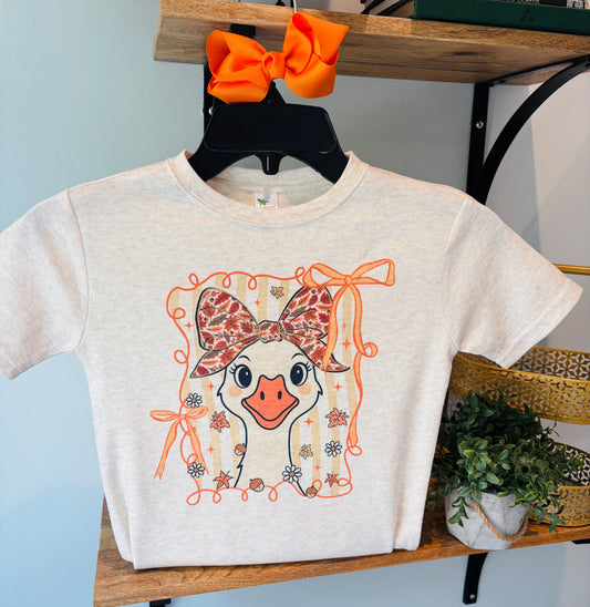 Girl Fall Goose on Oatmeal