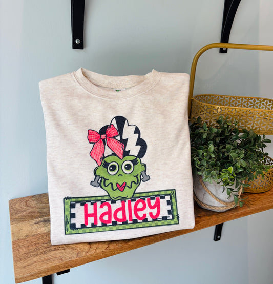 Girl Frankenstein with Custom Name