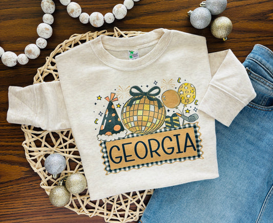 Girl Gold NYE With Name on Oatmeal