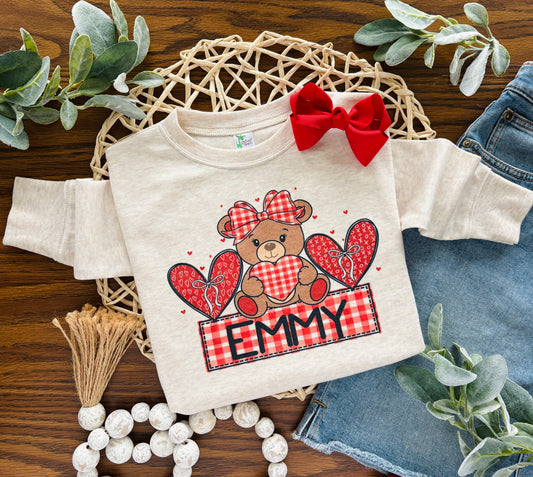 Girl Teddy Bear with Name